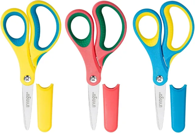 5-inch Pointed-Tip Kids Scissors · 3 Pack — view 1